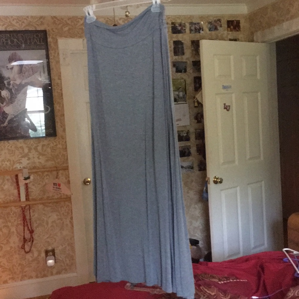 Gray maxi skirt